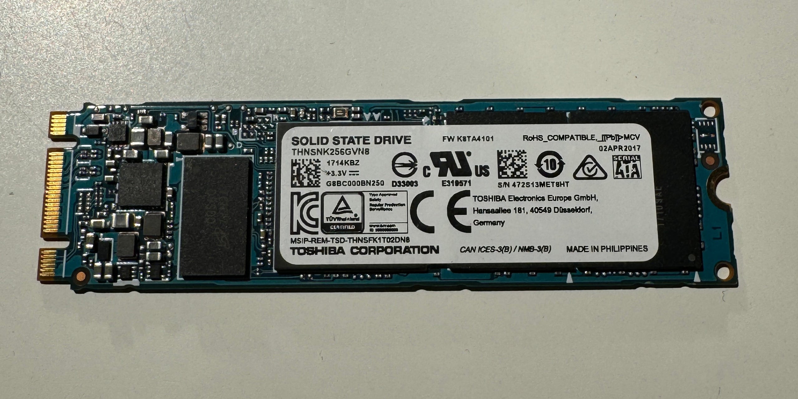 THNSNK256GVN8 Toshiba M.2 2280 256gb SSD Drive NVME #90 | CompuCorps